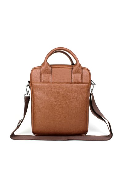 deri,se club Men's Shoulder Strap Tan Color 11.5 Inch iPad Tablet Notebook Laptop Bag