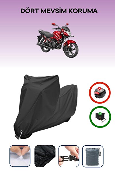 Breen Black Lock Compatible Hero Ignitor 125 Compatible Motorcycle Tarpaulin Waterproof