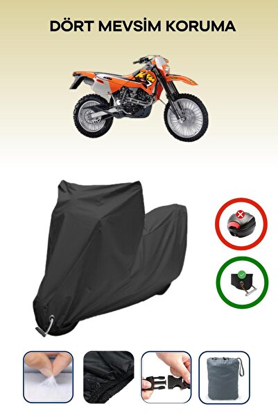 Breen غطاء دراجة نارية متوافق مع KTM 620 SC متوافق مع اللون الأسود مقاوم للماء