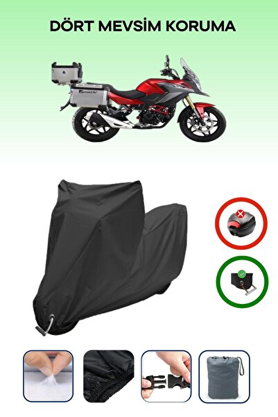 Breen قماش دراجة نارية متوافق مع قفل أسود متوافق مع RKS TRV242 مقاوم للماء