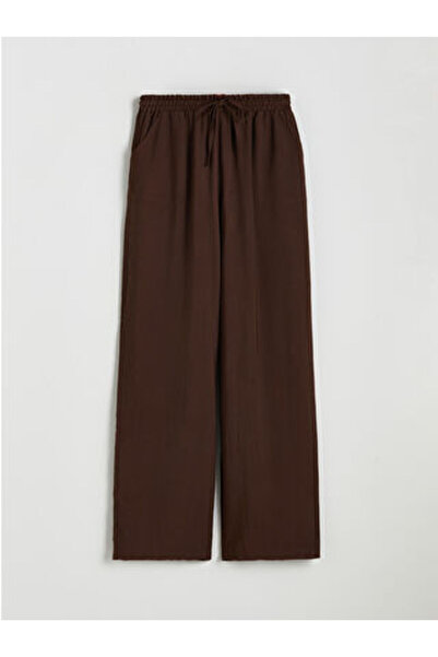 LC Waikiki Artı-Store Women's Wide-Leg Trousers with Elastic Waist, Made of V...