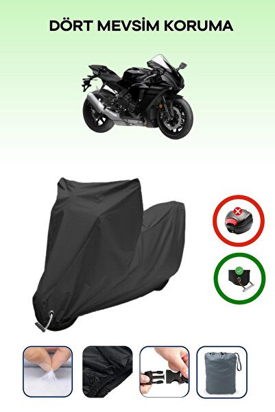 Breen قماش أسود متوافق مع دراجة نارية ياماها YZF R1 مقاوم للماء