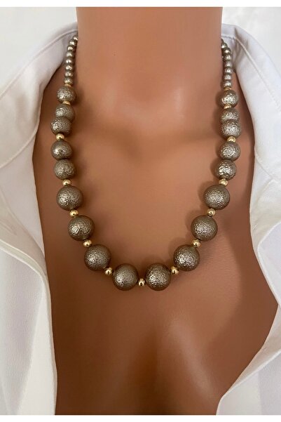 TARZ-I TAKI Natural Stone Coated Lava Stone Ancient Green 10 mm Design Pendant