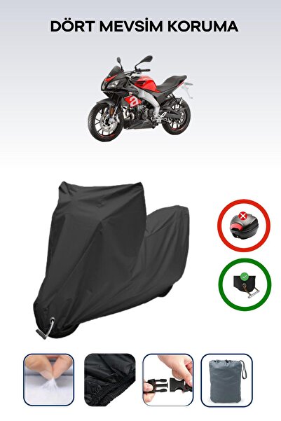 Breen Black Lock Compatible Aprilia Tuono 125 Compatible Motorcycle Tarpaulin...