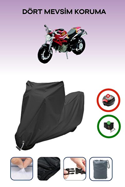 Breen غطاء دراجة نارية متوافق مع دوكاتي مونستر 796 متوافق مع اللون الأسود مقاوم للماء
