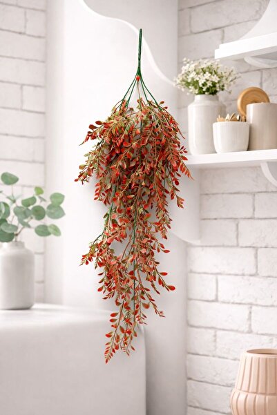 fesleğen çiçek Yapay Çiçek Sarkan Şimşir aşk merdivenli Yapay Sarmaşık 70 cm kırmızı