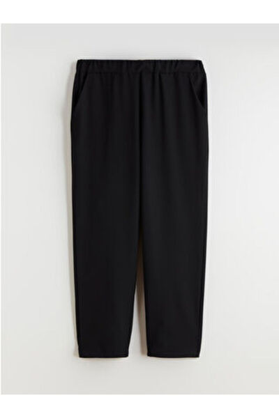 LC Waikiki M1 Season Black Women's Pants with Elastic Waist