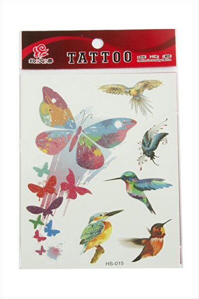 SiHako Ağaç Kakan Kelebek Tattoo Dövme Sticker