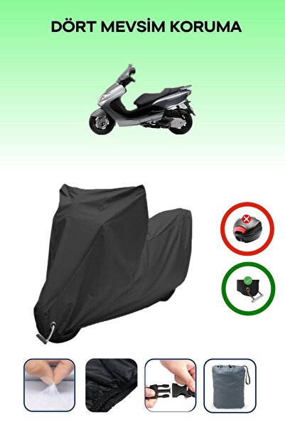 Breen Black Lock Compatible Yamaha Majesty 180 Compatible Motorcycle Tarpaulin Waterproof