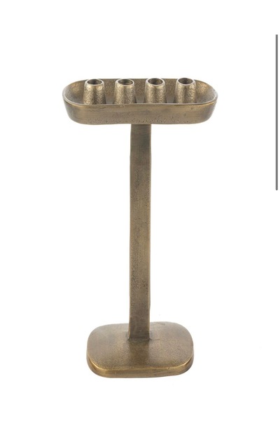 Stor Mikasa Moor ANTIK GOLD AYAKLI 4LÜ MUMLUK 9X23X23CM