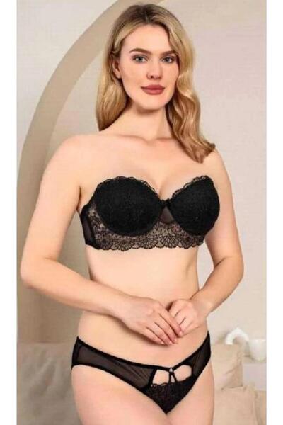 Nurteks 4558 طقم حمالة صدر بدون حمالات مع دعم من الدانتيل