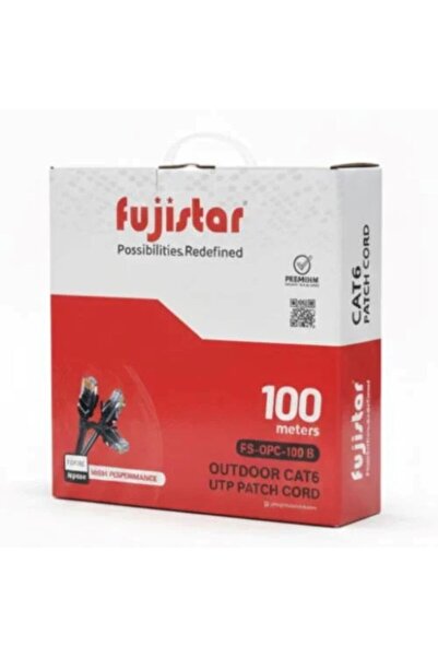 fujistar كابل توصيل شبكة (Patch Cord) خارجي Cat6 UTP FS-OPC-100 B - أداء فائق)