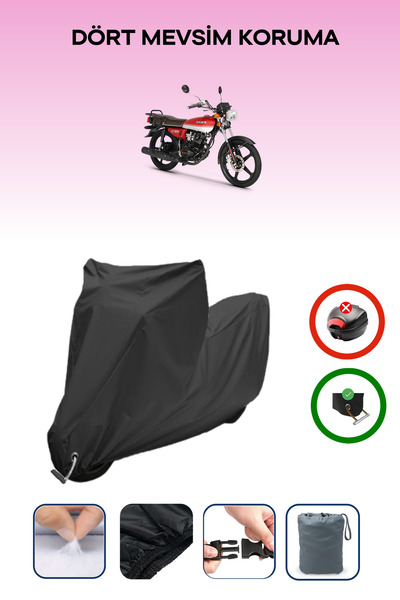 Breen Black Lock Compatible Kuba Cg 50 Pro New Compatible Motorcycle Tarpaulin Waterproof