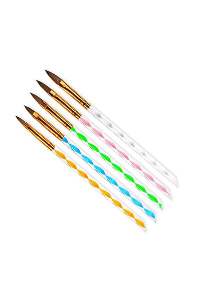 SELA Set de 5 pensule speciale pentru unghii, manichiură acrilică,