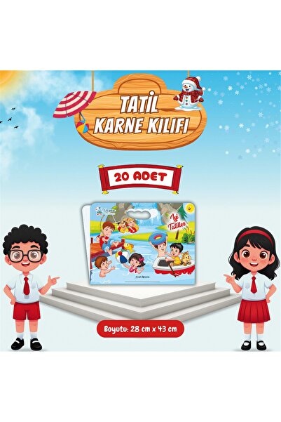 Üçgen Yayıncılık Tatil Karne Kılıfı - Balıkçı (20'li Set)
