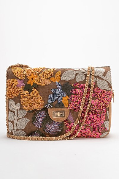 Lizy Shoes حقيبة نسائية مطرزة بالترتر متعددة الألوان