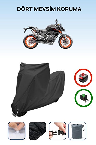 Breen Black Lock Compatible Ktm 790 Duke Compatible Motorcycle Tarpaulin Waterproof
