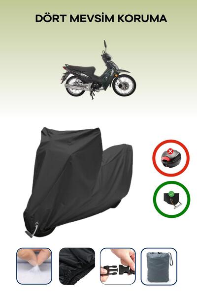 Breen Black Lock Compatible Honda Wing-Go Compatible Motorcycle Tarpaulin Waterproof