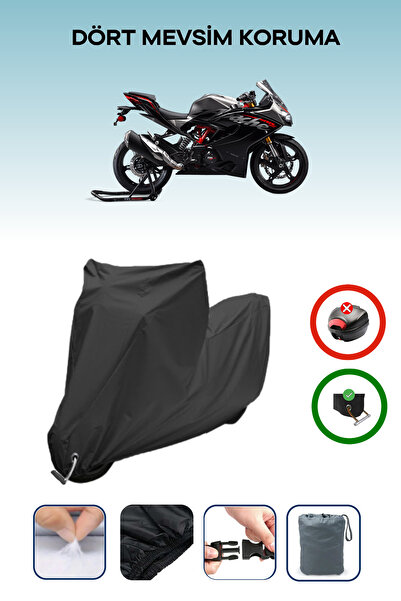 Breen غطاء دراجة نارية متوافق مع TVS Apache RR310 باللون الأسود مقاوم للماء