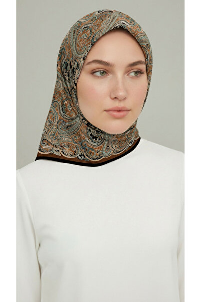 Karaca Eşarp ACI KAHVE - ETNİK DESENLİ COTTON EŞARP