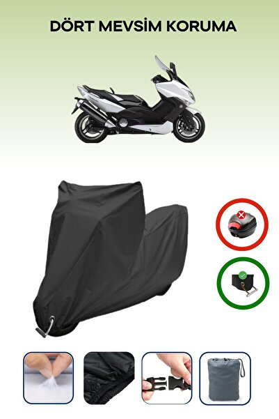 Breen قماش دراجة نارية متوافق مع Yamaha Tmax 500 متوافق مع اللون الأسود مقاوم للماء
