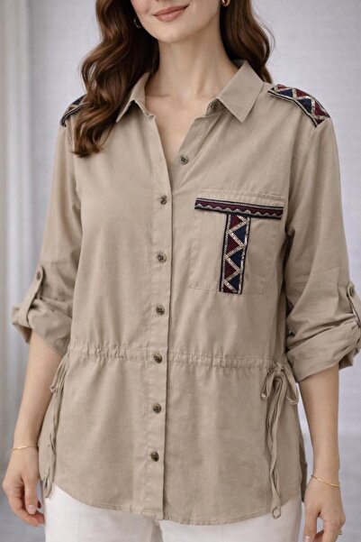 Lema Gathered Waist Shirt