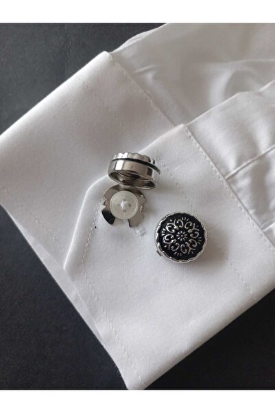 Kravatistan Tüm gömleklere uyumlu düğmeye geçmeli kol düğmesi