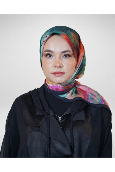 Akel Spring Scarf Watercolor Pattern