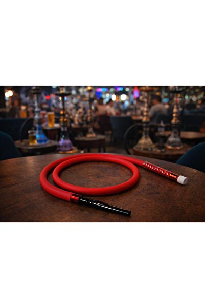 ELENOR HEDİYELİK Kırmızı Premium Silikon Nargile Hortumu – Esnek, Uzun Ömürlü...