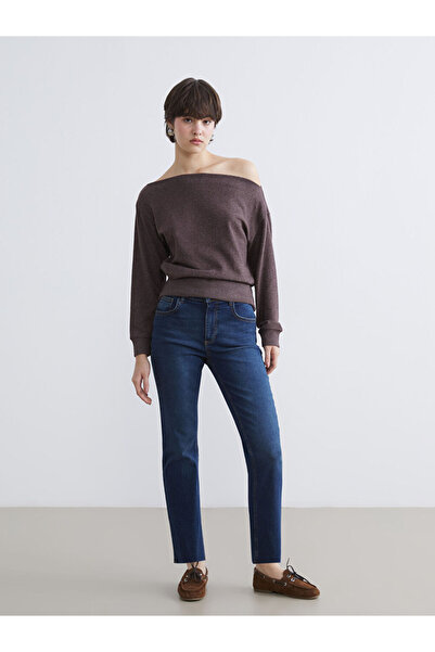 LC Waikiki Pantaloni de damă Sparkly Choices Crop cu tiv evazat de la Shining...