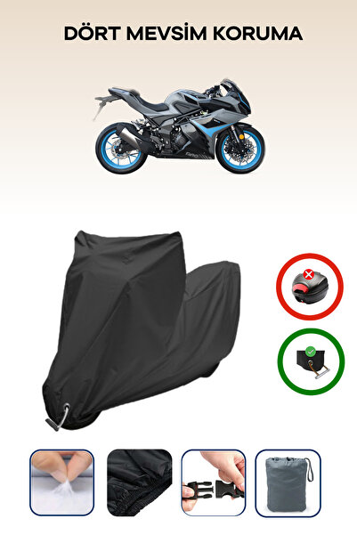 Breen Black Lock Compatible Yuki Taro Gp1 Compatible Motorcycle Tarpaulin Wat...