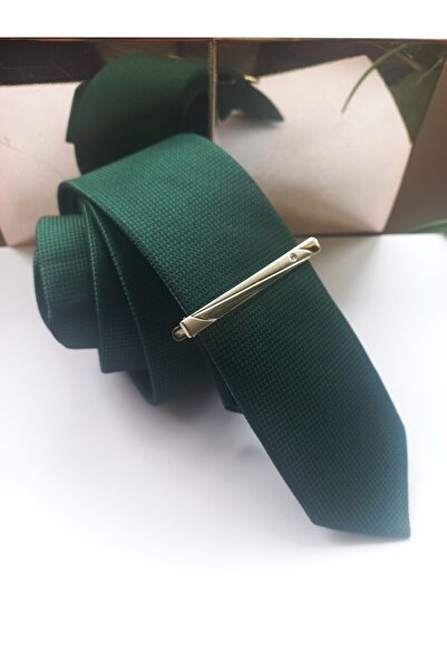 Kravatistan مشبك ربطة عنق منقوش باللون الفضي مقاس 6 سم