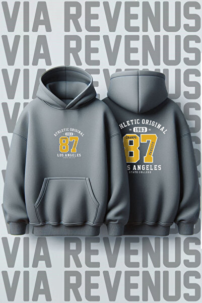Vordevia Athletic Original Printed Unisex Oversized Hooded Sweatshirt - Custom Design Graphic Hoodie
