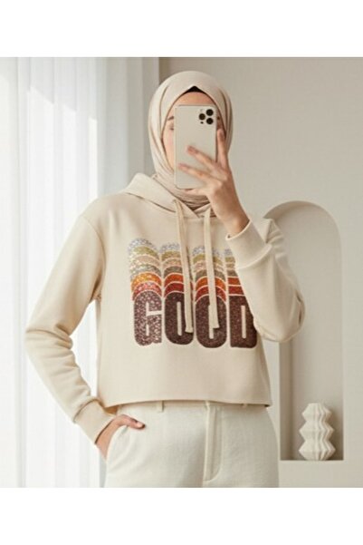 Modamorfo Women's Embroidered Detailed Sweatshirt - 31528Swt