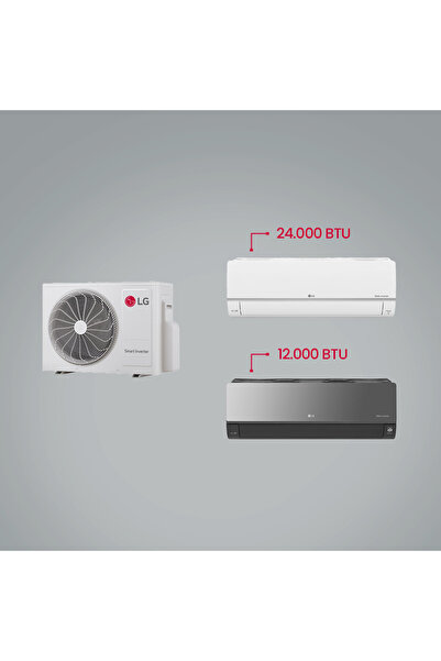 LG 1+2 Multi Sistem / 24+12 İç Üniteler ve 1 Adet Dış Ünite / Al Thinq Wi-Fi ...