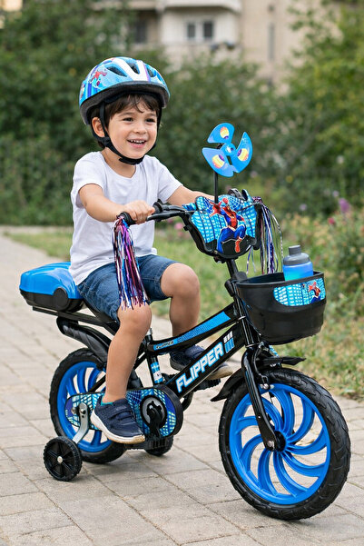 YOGNETIC Twirl Blue Erkek Çocuk Bisikleti – Destek Tekerli, Sepetli & Zilli |...