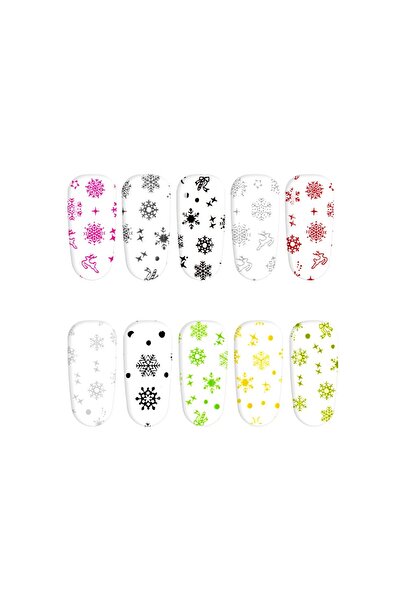 SELA Folie de transfer - Set de 10 - Colecția Winter Lace - 3987-22