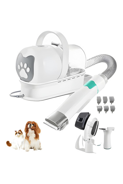 Teno ® Pet Care Vacuum, 7-in-1 set, silent, grooming machine, white