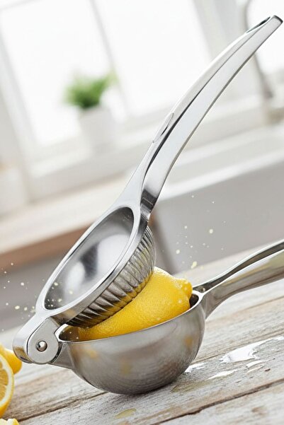 belivano Paslanmaz Çelik Lüx Limon Sıkacağı Metal Press Meyve Sıkacağı