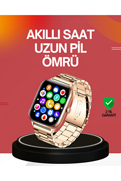 UCUZTEKNO 41 mm Kavisli Kasa Akıllı Saat IOS ve Android Uyumlu