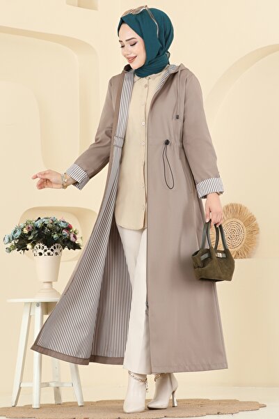 ModaMerve Manşeti Çıtçıtlı Bondit Ferace 1401ORG1169-MS Vizyon