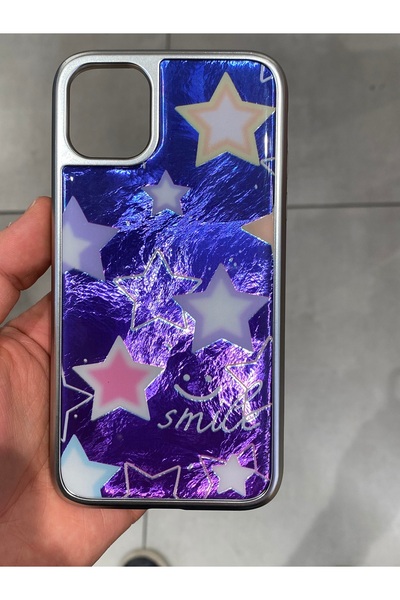 Mee.co حافظة هاتف آيفون 11 المتوافقة مع نمط النجوم من الإيبوكسي، حافظة هاتف م...