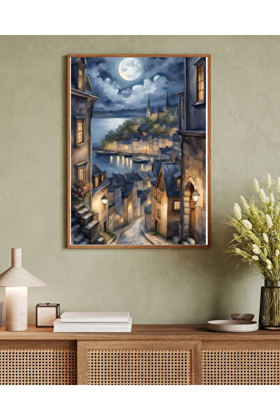woodhomeworks Tek Parça Salon Ofis Dekor Tablo tek başına sanat