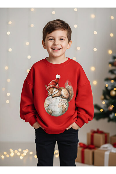 Little Aden New Year's Themed Boys' Cotton Sweatshirt