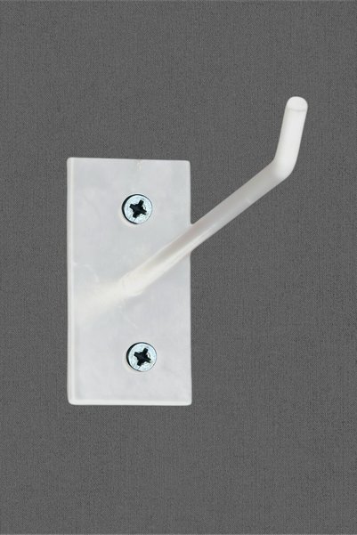 Acar Raf White Wall Hook 25 Pieces Wall and Particleboard Mounted Hook Rack Hanger