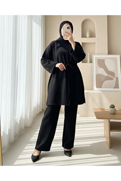 HİJABAYA άνοιγμα Σελανίκι τουνίκ με λαβές και δεμένη μέση