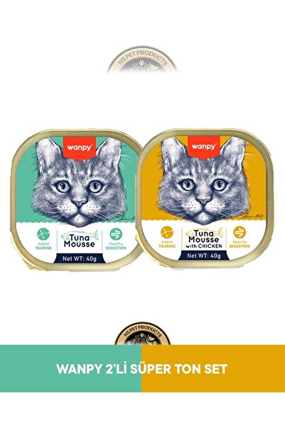 Wanpy Mousse Ton Balıklı Alutray & Mousse Ton Balıklı - Tavuklu Alutray Kedi ...