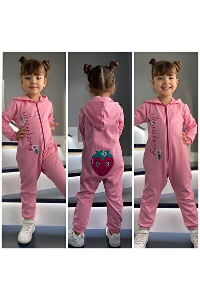 ÇOCUK GİYİM MERKEZİ Children's Embroidered Hoodie Romper