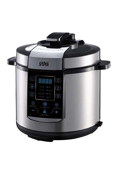 WINNINGSTAR ويننج ستار , قدر ضغط , سعة 6 لتر , ديجيتال , 14 وظيفة , ملحقات , من الاستانلس ستيل , 1000 واط
