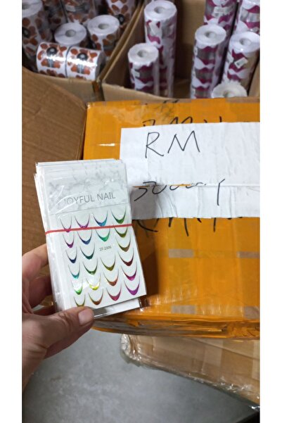 global fashion French ombre slider design stickers ST-2306 rainbow